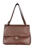 MI602 Mocha Leather Flap Bag