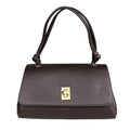 Mi218 Dark Brown Slim-Handle Flap Bag