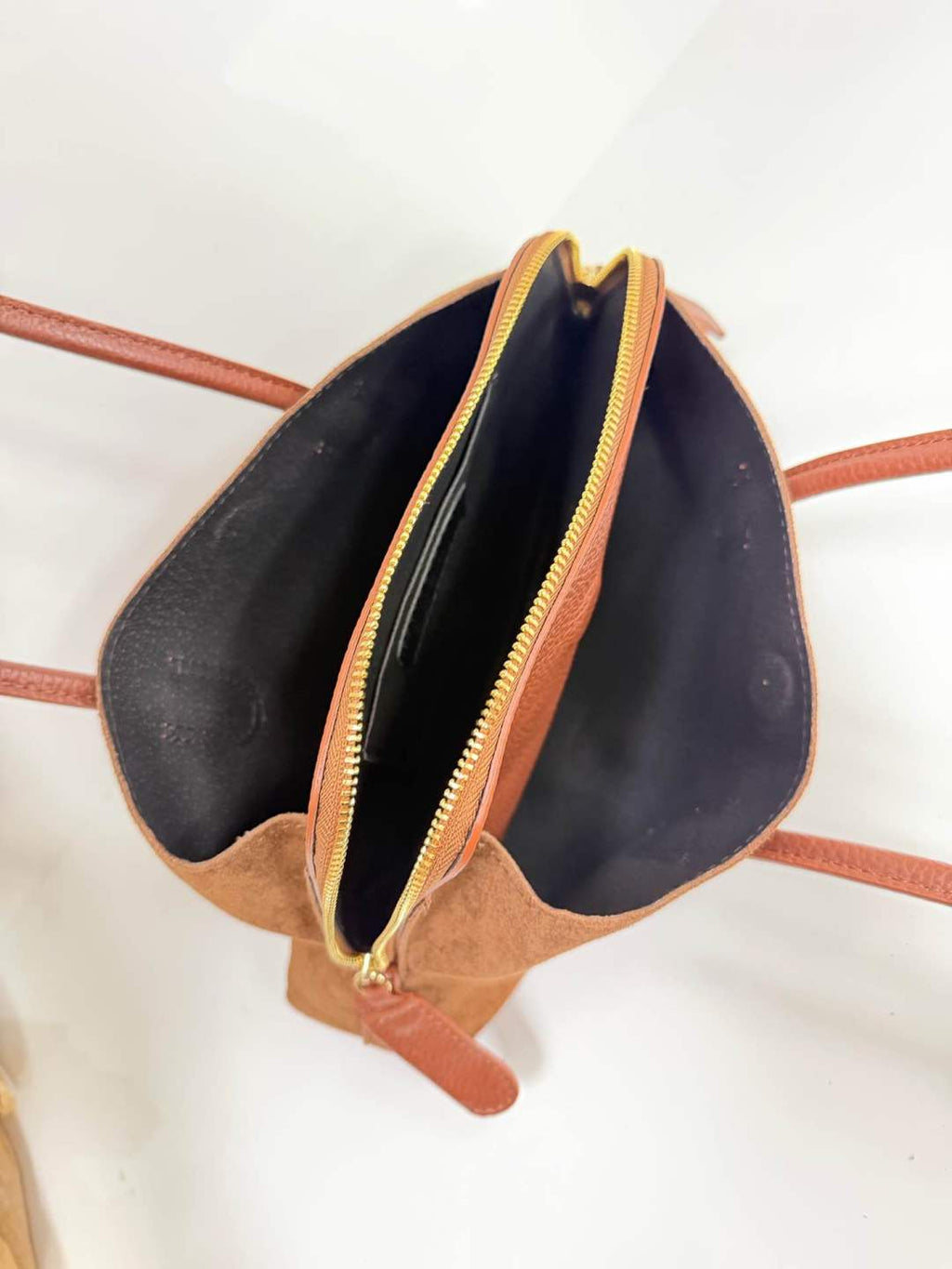 ST136 Brown Suede Shoulder Bag