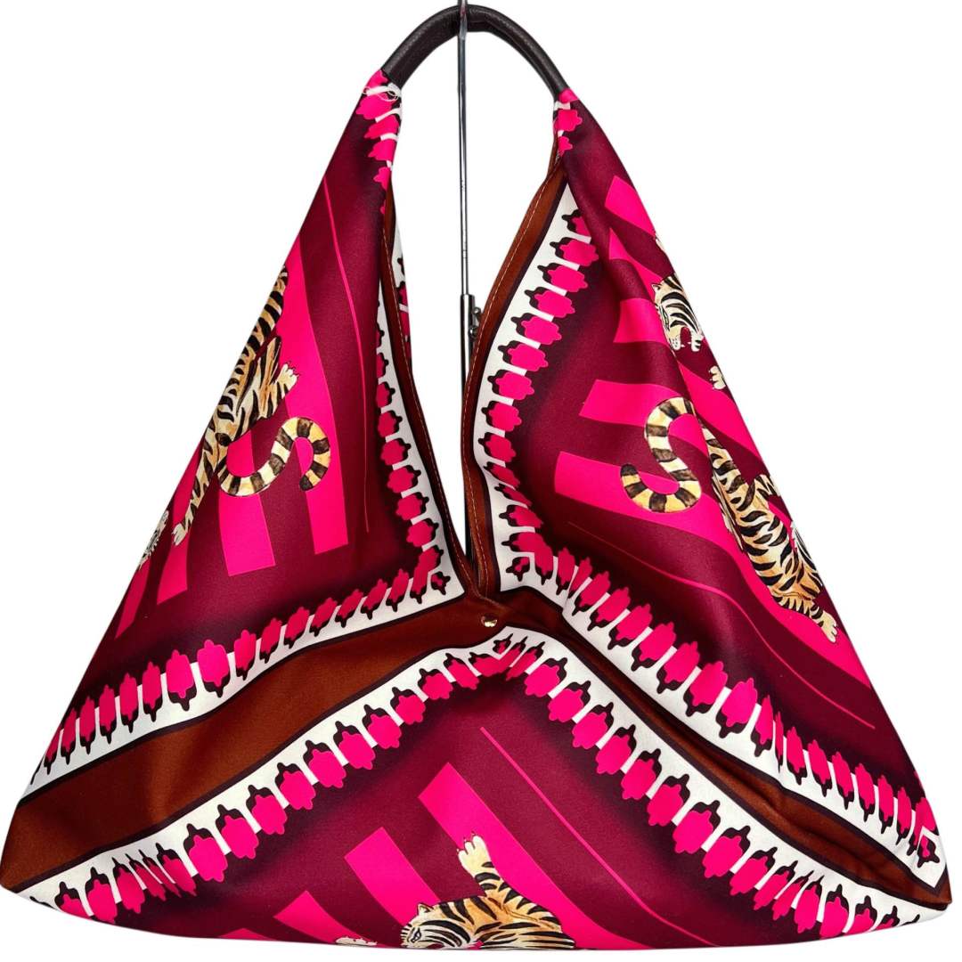 Mi084 Fuchsia Tiger-Print Tote