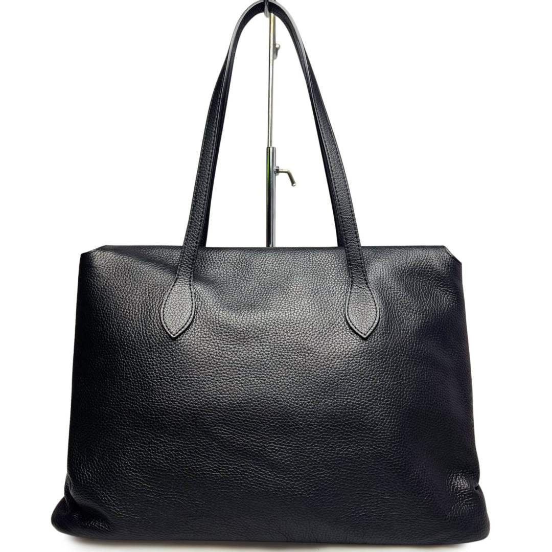 MI545 Black Leather Padlock Tote