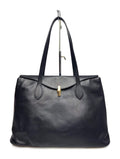 MI545 Black Leather Padlock Tote