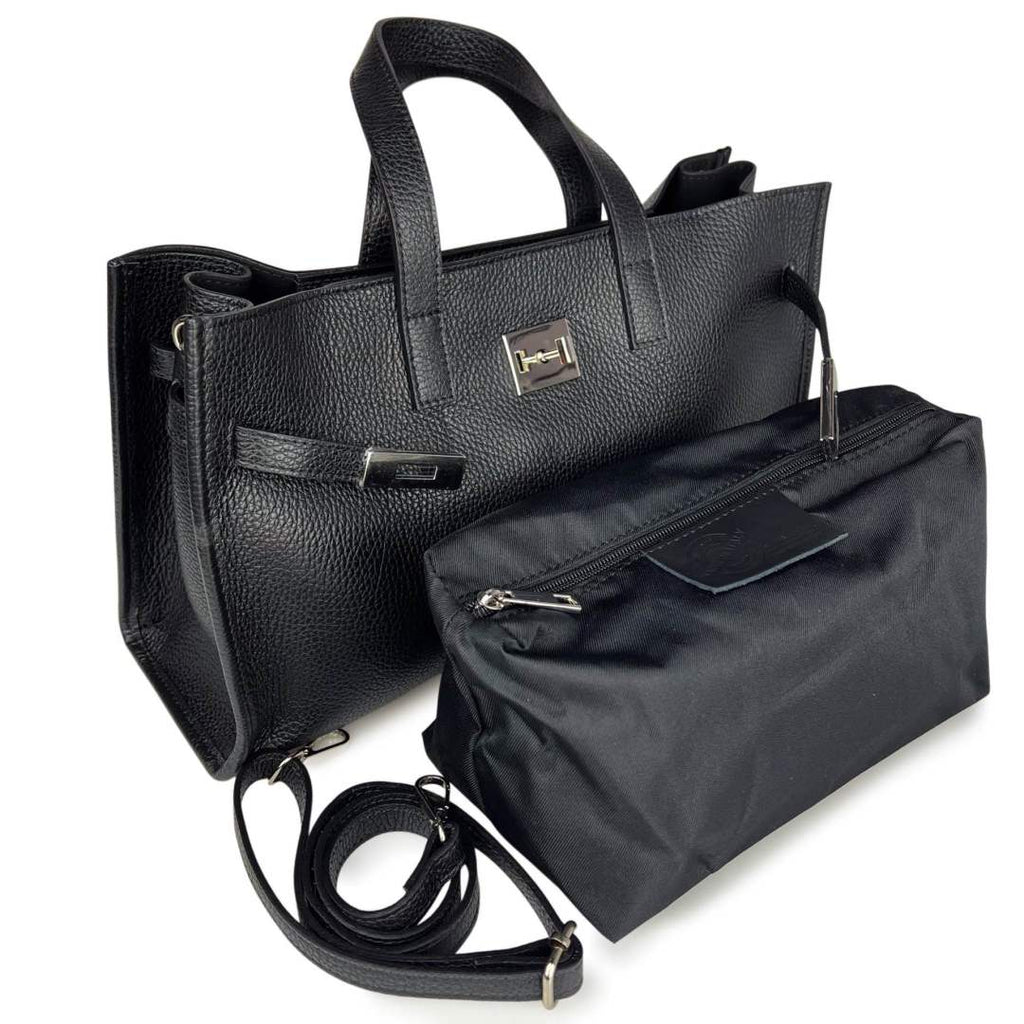 Mi088 Black Front-Accent Tote
