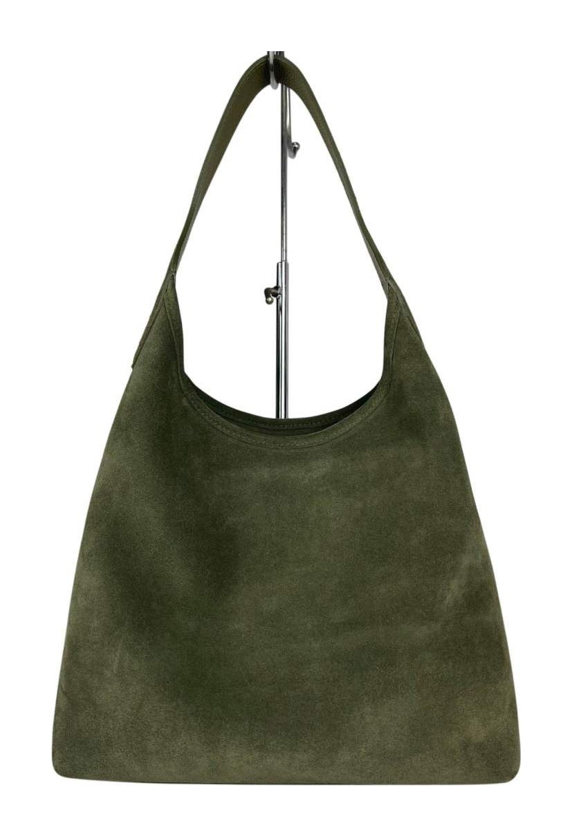 MI592 Olive Suede Hobo Bag