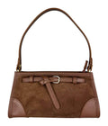 MI565 Brown Suede Mini Shoulder Bag