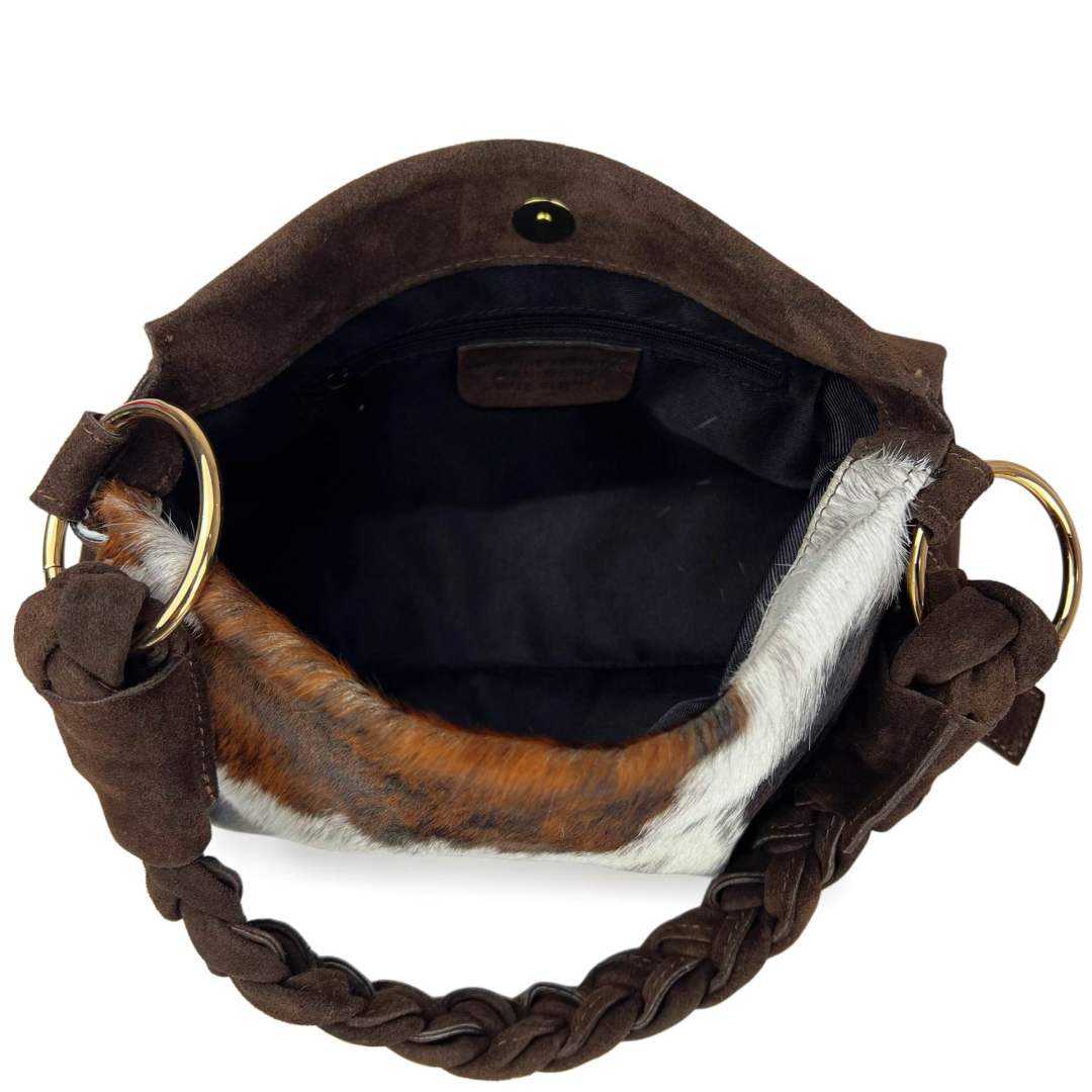 Mi122 Cow Print Pony Hair Cow-Print Bag
