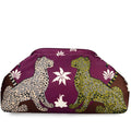 Mi245 Plum Leopard-Print Pochette