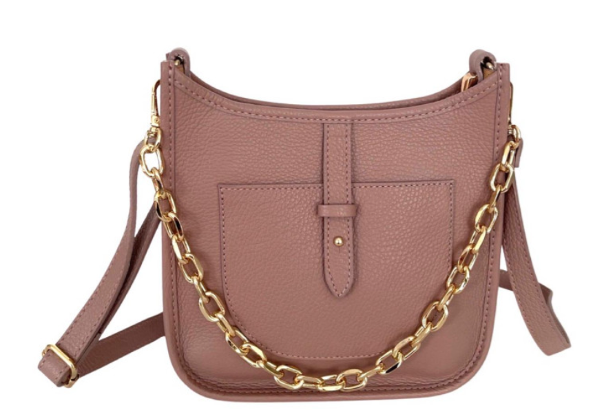 ITHERPI Italian Chic Pink Leather Crossbody Bag JIJOU CAPRI
