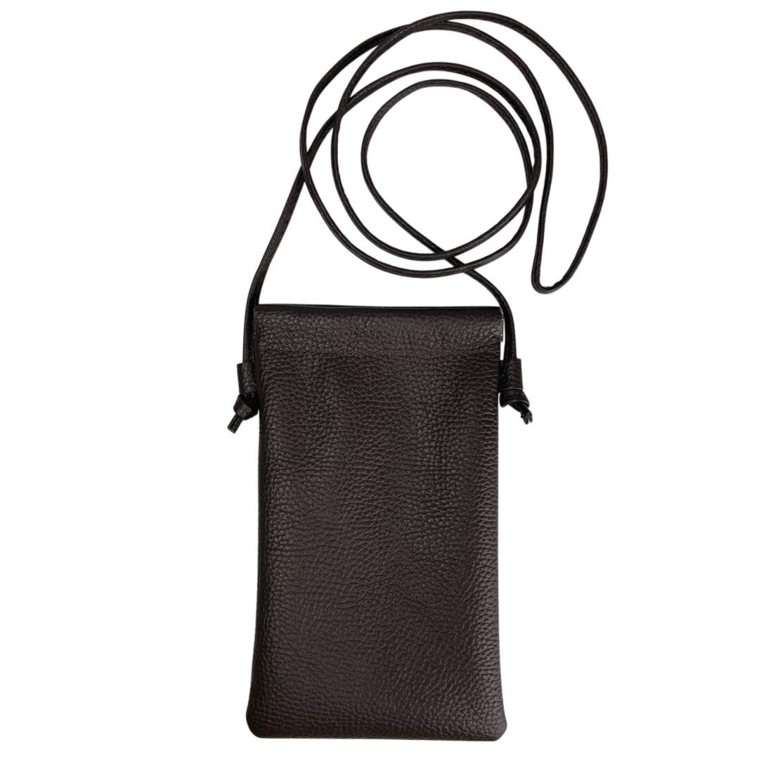 Mi197 Dark Brown Phone Crossbody Pouch