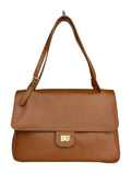 MI603 Tan Leather Flap Bag