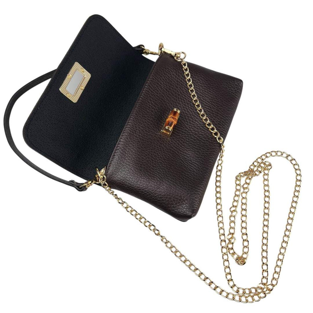 Mi249 Cow Print Pony Hair Bamboo-Handle Mini