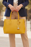 ZZ037 Mustard Grained Leather Work Bag