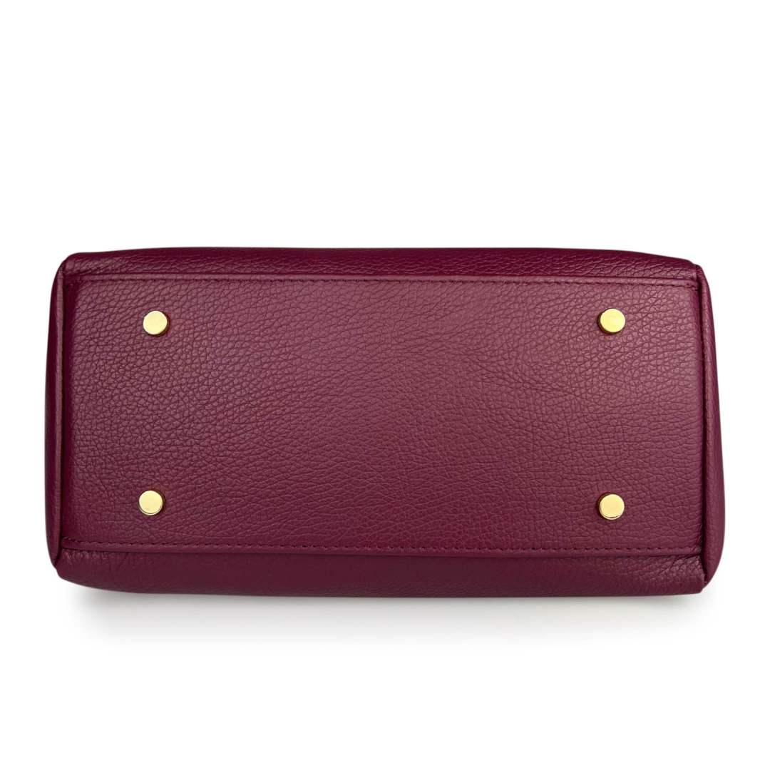 Mi225 Burgundy Snap-Closure Bag