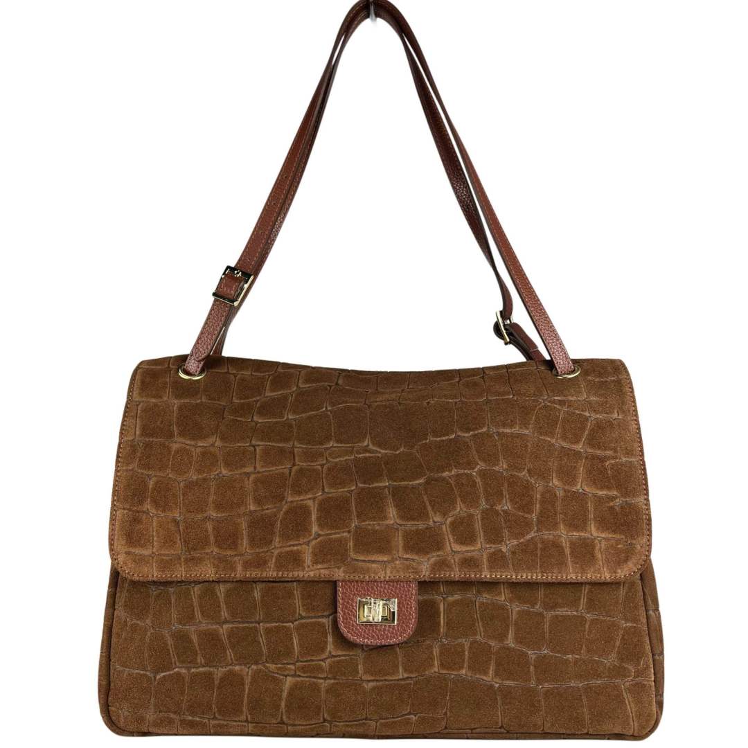 Mi281 Brown Flap Bag