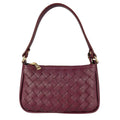 Mi096 Burgundy Woven Mini Baguette