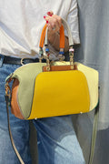 ZZ053 Yellow Multicolor Leather Handbag