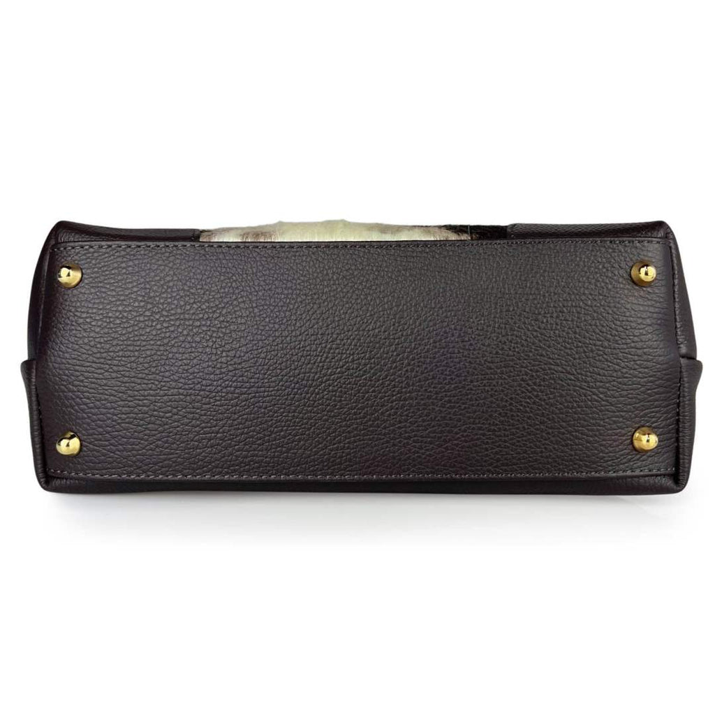 Mi114 Cow Print Pony Hair Shoulder Bag