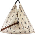 MI498 Beige Dachshund Print Triangle Bag