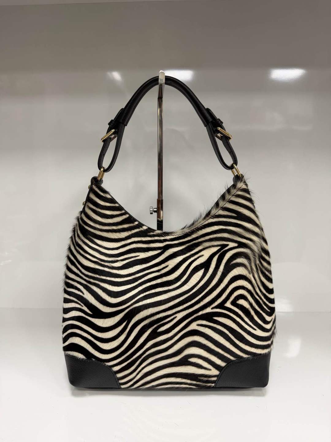 St055 Zebra Print Black White Bag