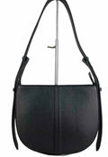 MINEOBL Black Italian Leather Crossbody Bag JIJOU CAPRI