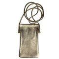 Mi202 Light Metallic Gold Phone Crossbody Pouch
