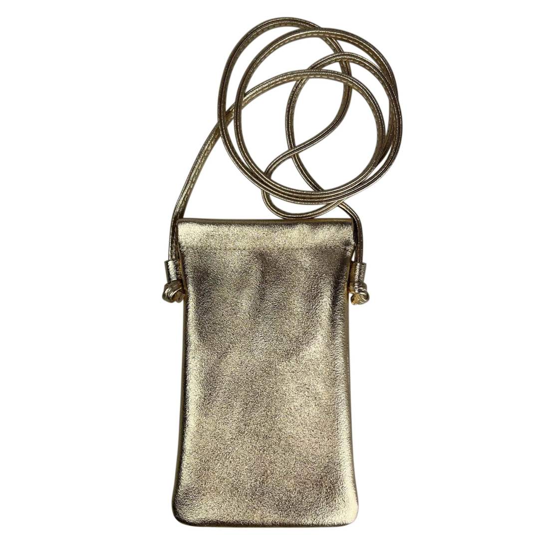 Mi202 Light Metallic Gold Phone Crossbody Pouch