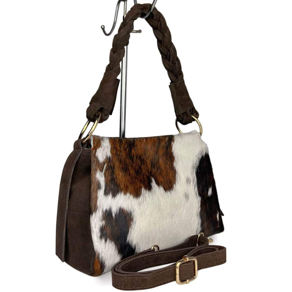 Mi122 Cow Print Pony Hair Cow-Print Bag