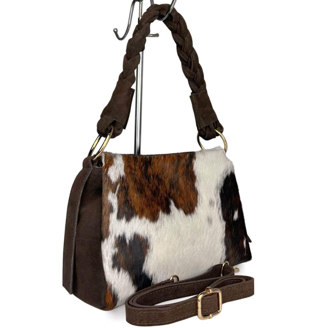 Mi122 Cow Print Pony Hair Cow-Print Bag