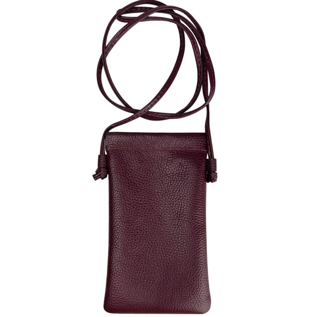 Mi198 Burgundy Phone Crossbody Pouch