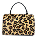 MI563 Animal Print Pony Hair Top Handle Bag
