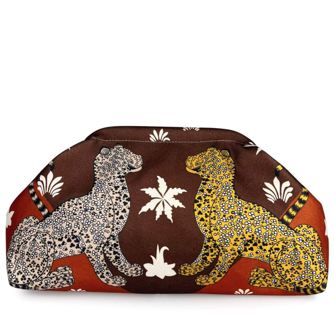 Mi243 Brown Leopard-Print Pochette