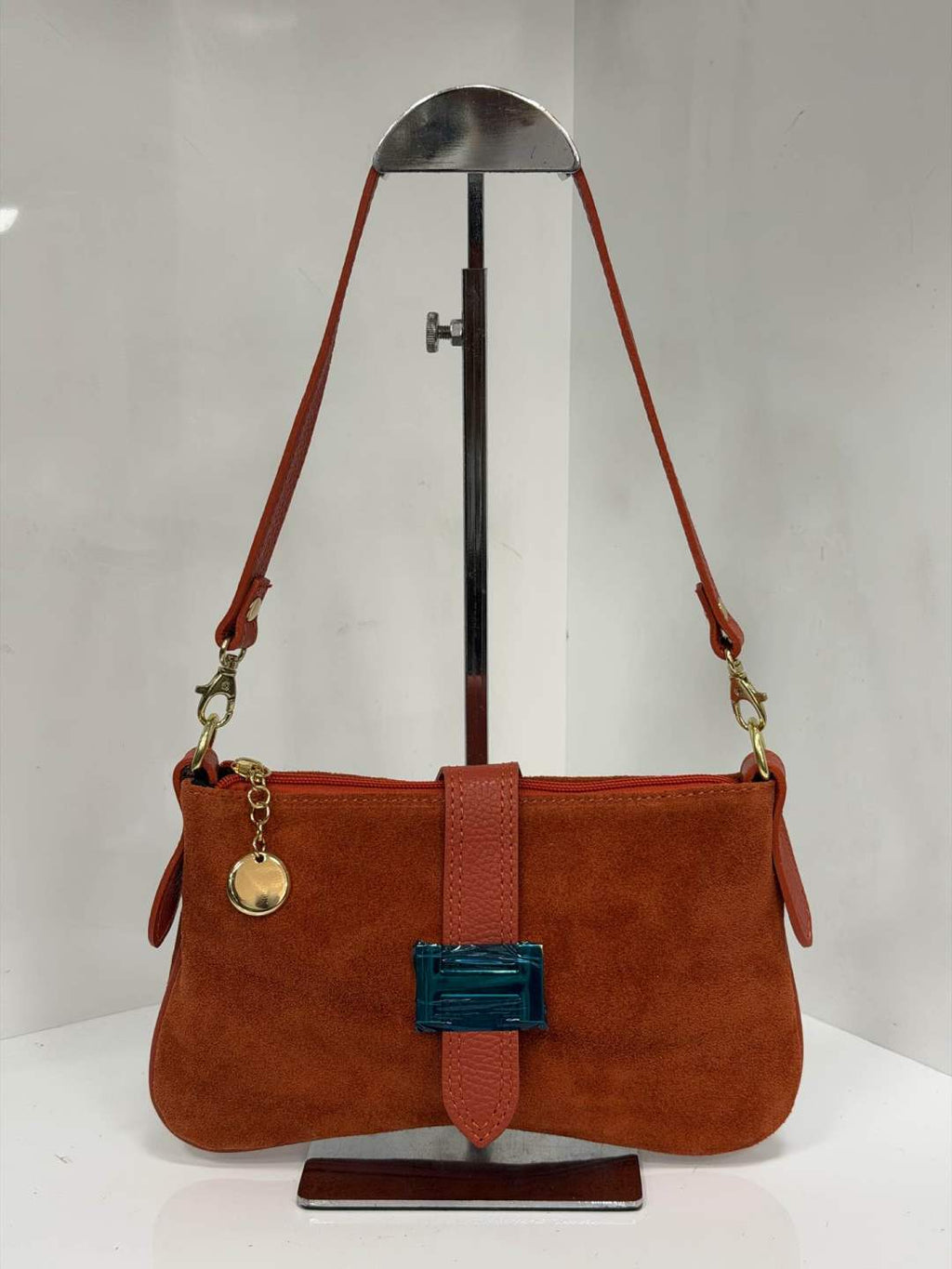 St030 Papaya Hope Suede Bag