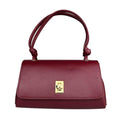 Mi219 Burgundy Slim-Handle Flap Bag