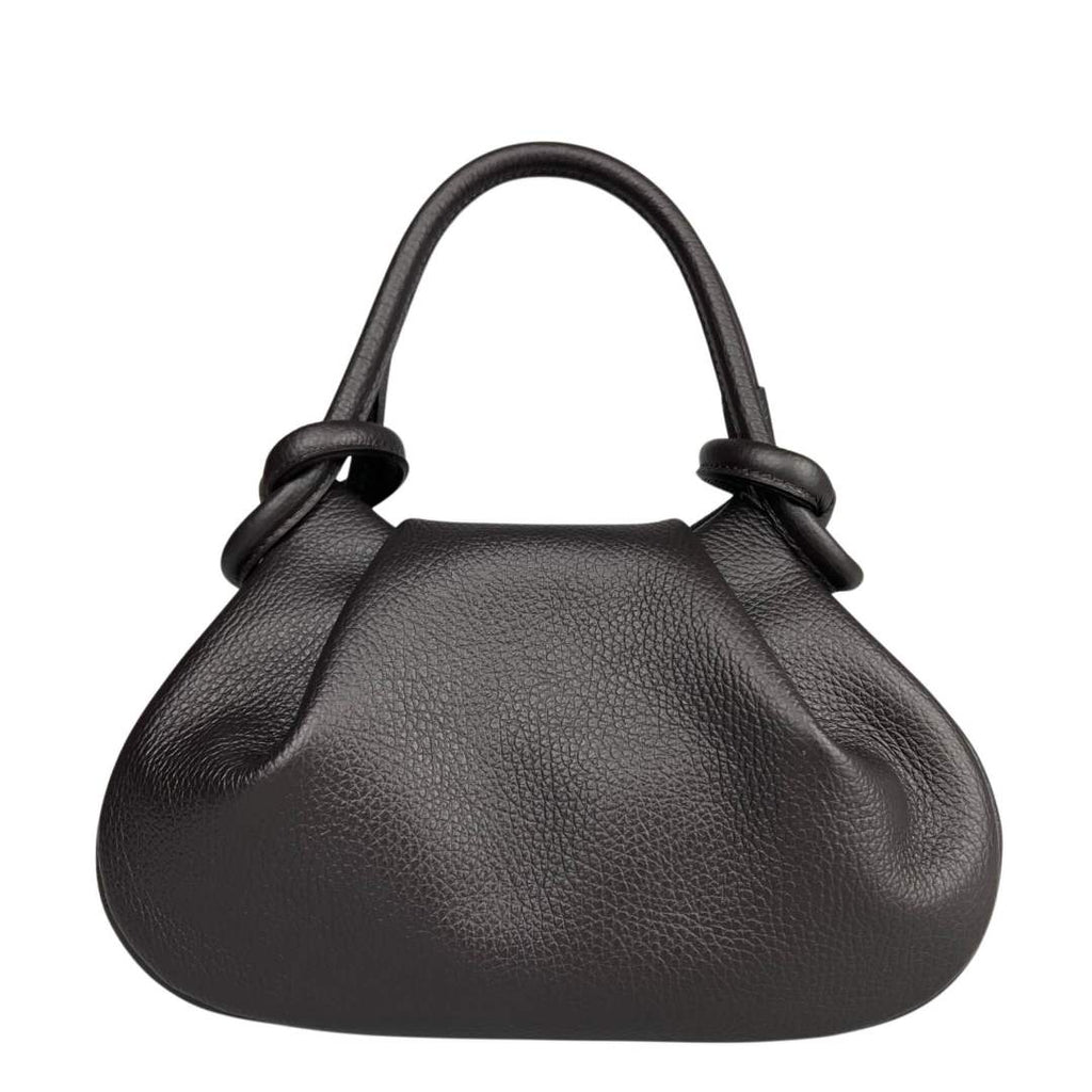 Mi181 Dark Brown Knotted-Handle Bag