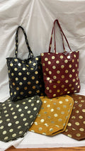 OF1 Polka Dots Italian Leather Tote Bag JIJOU CAPRI