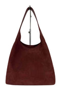 MI591 Burgundy Suede Hobo Bag