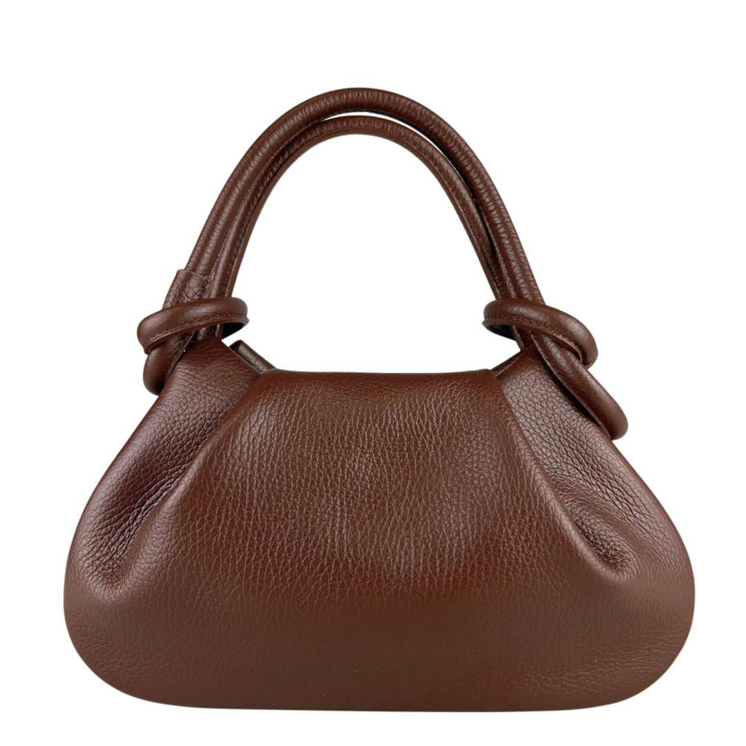 Mi182 Mocha Knotted-Handle Bag