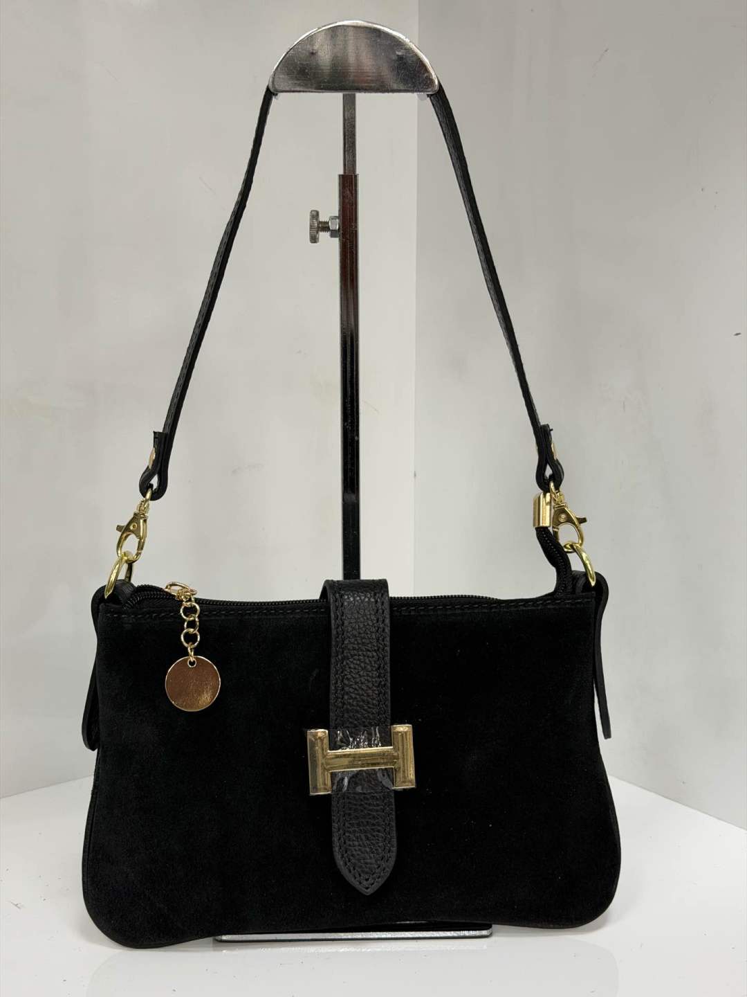 St035 Black Hope Suede Bag