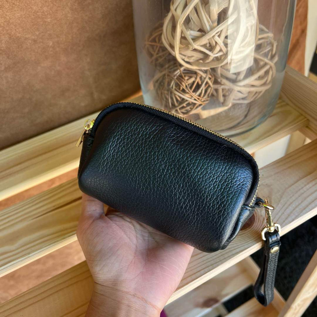 Mi102 Black 3-Compartment Mini Bag