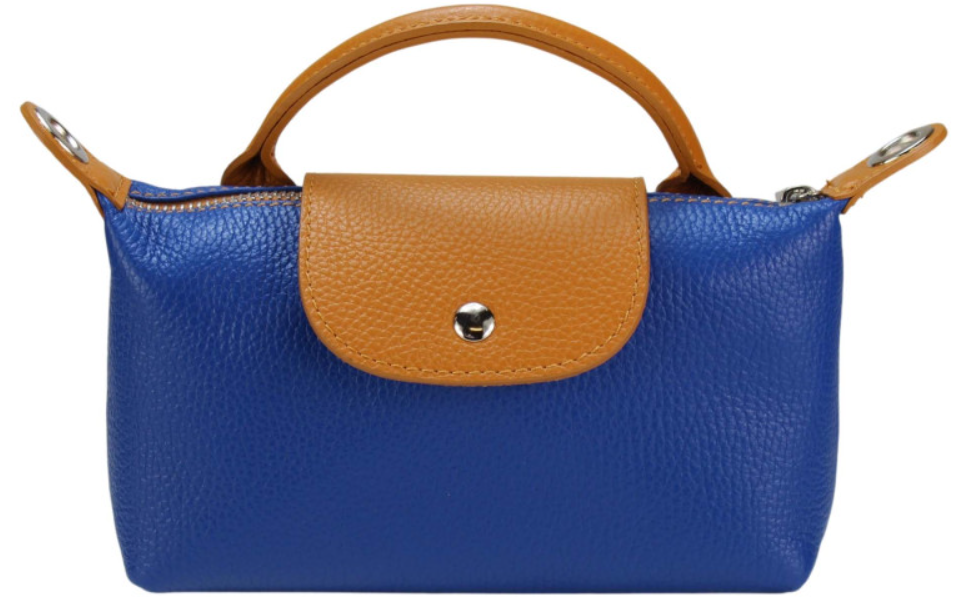 LOLORB Italian Leather Royal  Small Handbag w/ Snap Closure