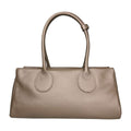 MI624 Dark Taupe Leather Bauletto Shoulder Bag