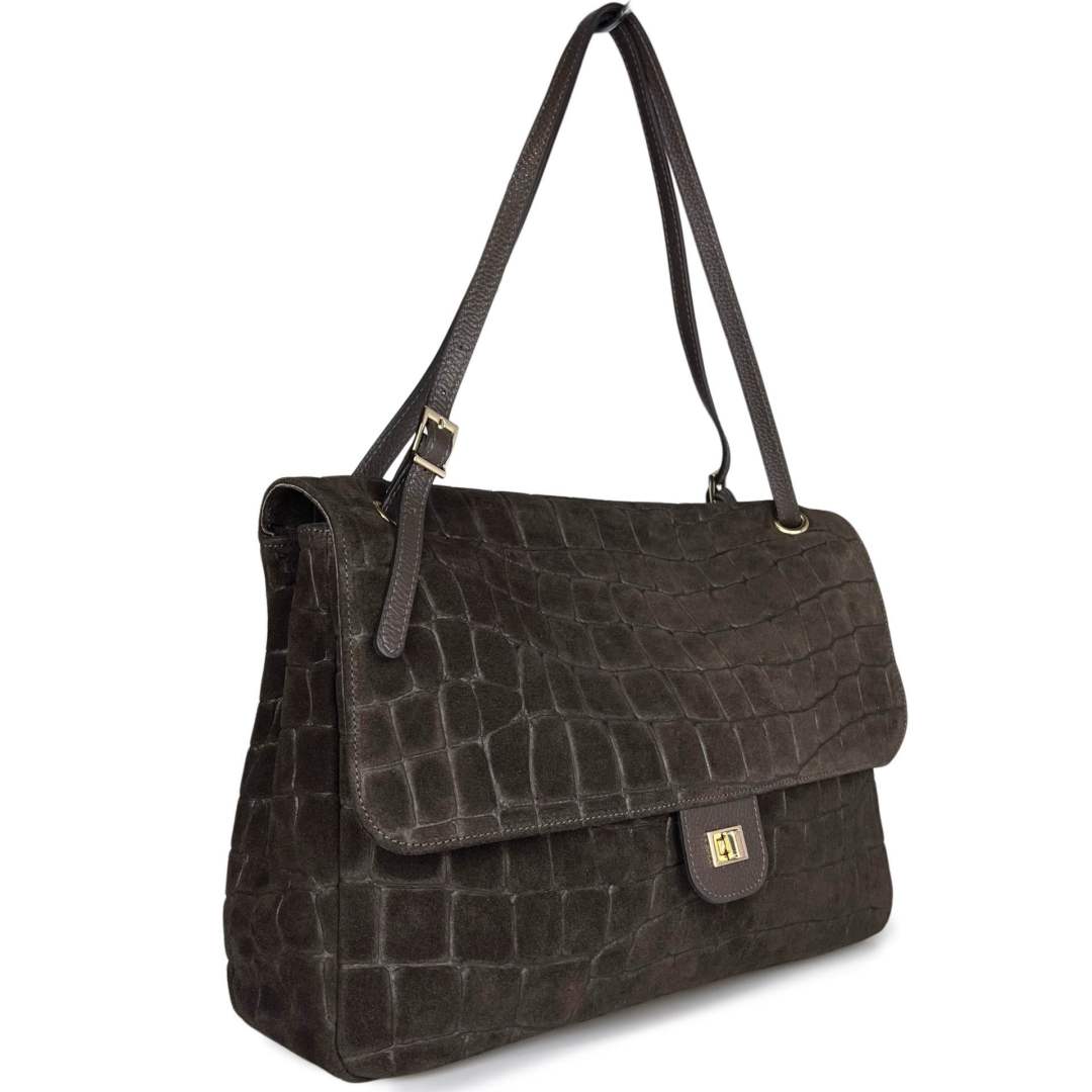 Mi279 Dark Brown Flap Bag