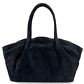 MI492 Black Suede Shopper Bag
