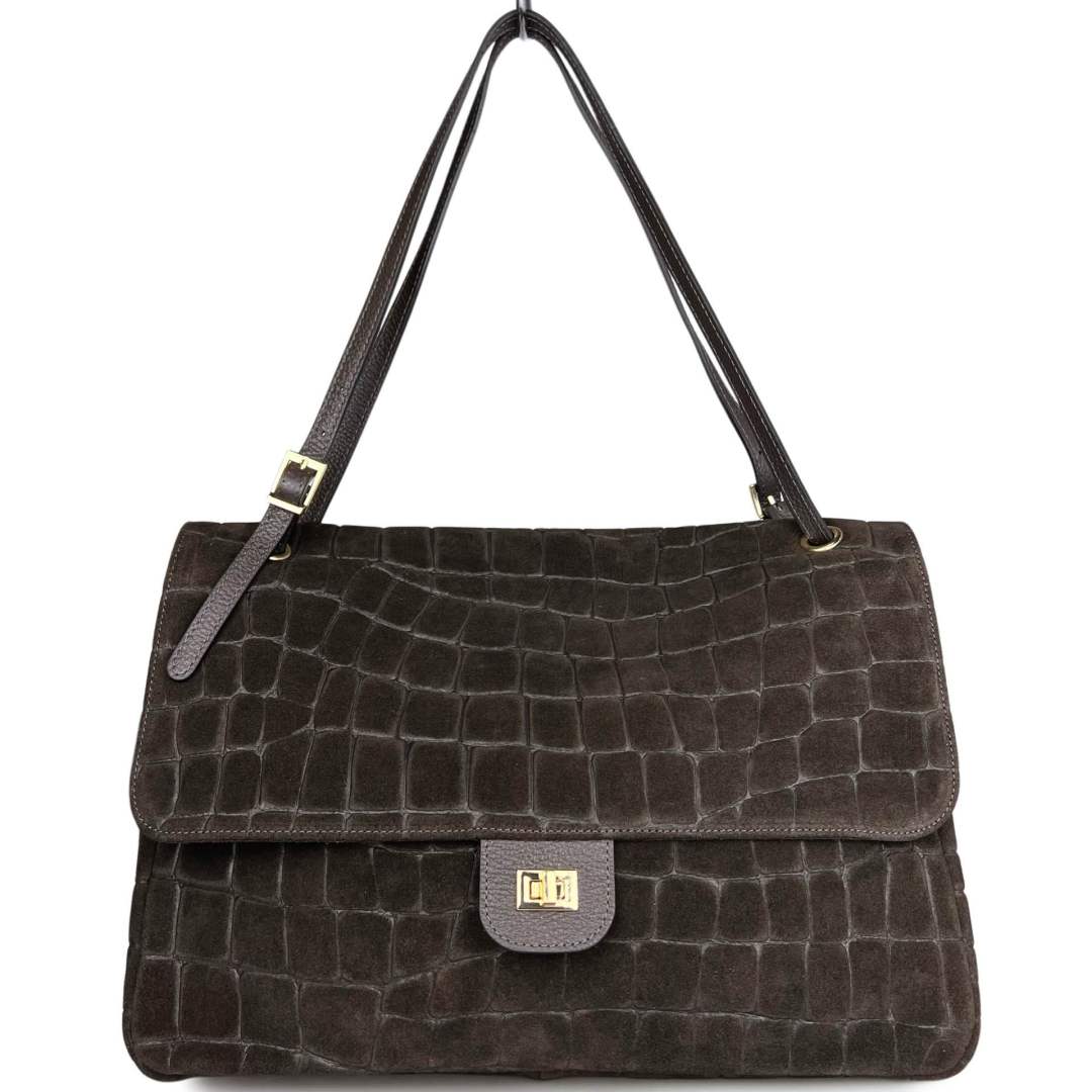 Mi279 Dark Brown Flap Bag