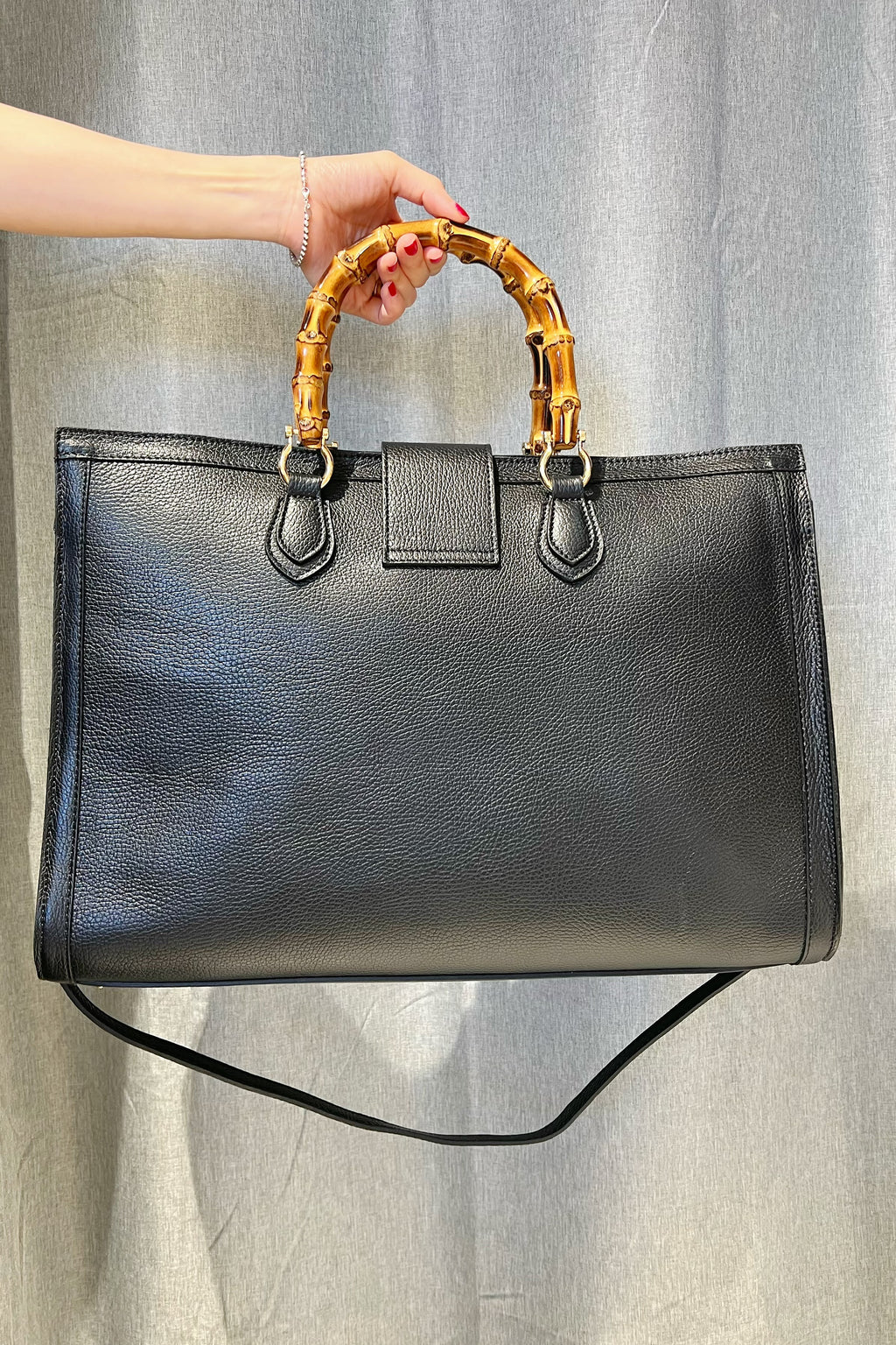 ZZ057 Black XL Animal Print Handbag