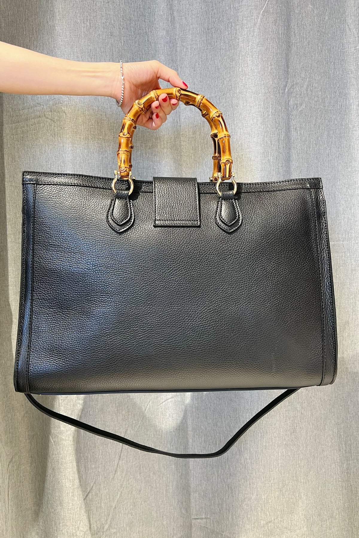 ZZ057 Black XL Animal Print Handbag