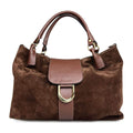 MI634 Mocha Suede Shopper Bag