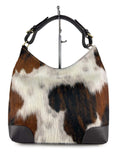 Mi114 Cow Print Pony Hair Shoulder Bag