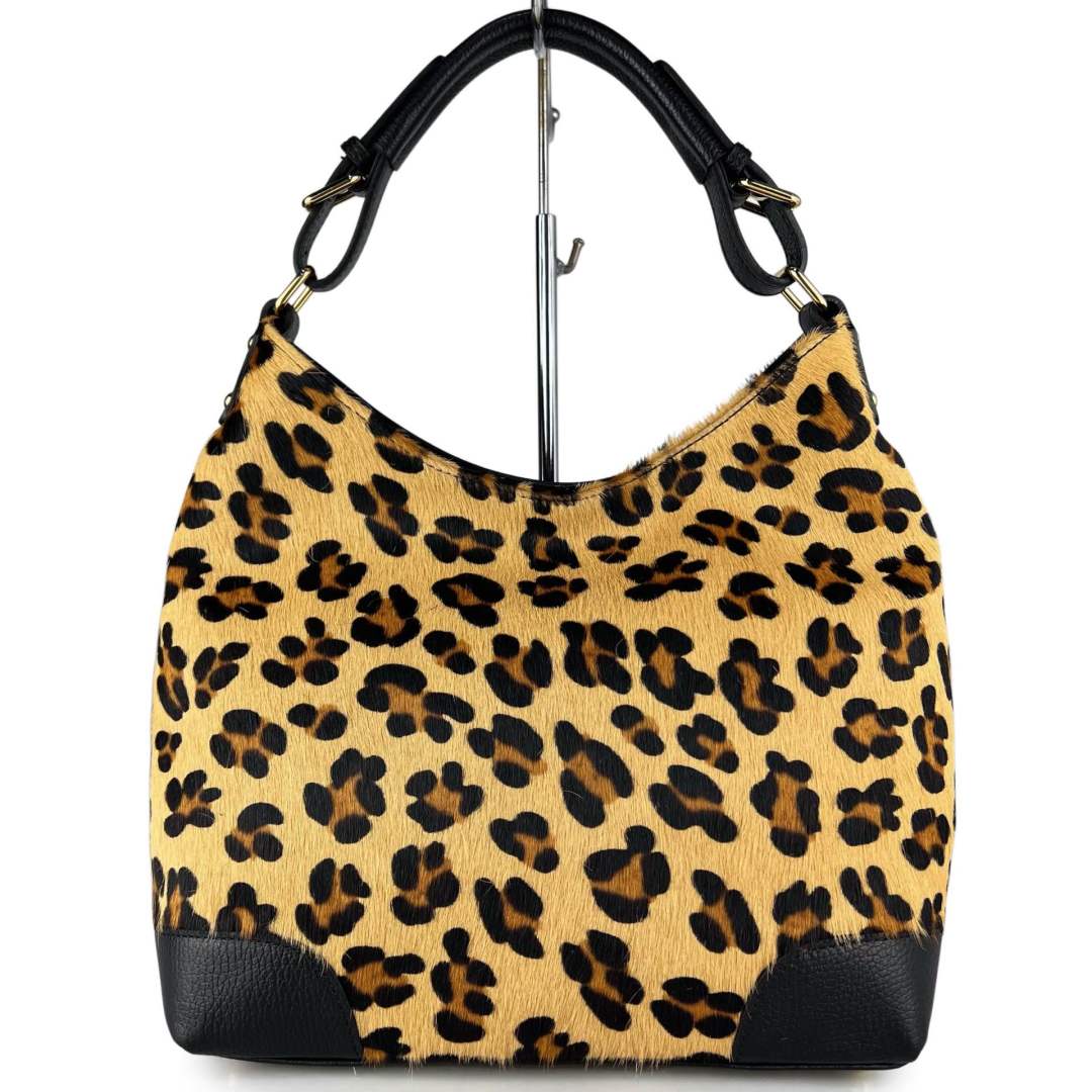 Mi115 Animal Print Pony Hair Shoulder Bag