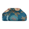 MI654 Teal Botanical Print Clutch Bag